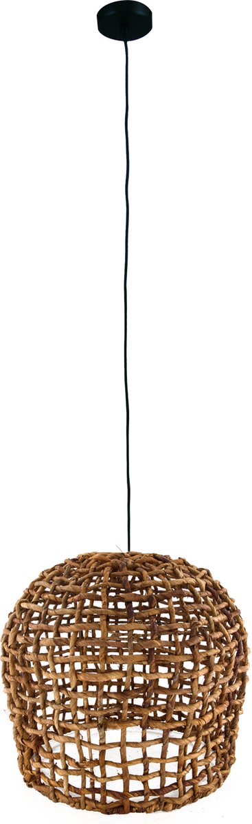 DKNC - Hanglamp Hanoi - Bananenblad - 38x38x38cm - Natuurlijk