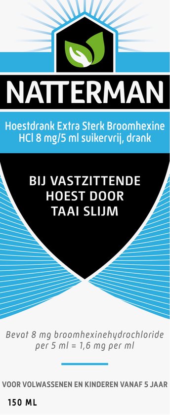 Natterman Hoestdrank Broomhexine Sterk - Anti-hoestmiddel - 150 ml
