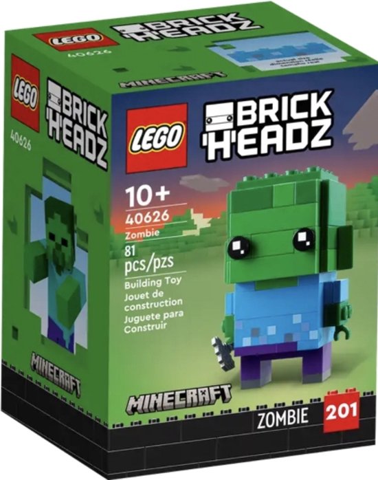 LEGO Minecraft Brickheadz 40626 - Zombie LEGO Minecraft Brickheadz 40626 - Zombie