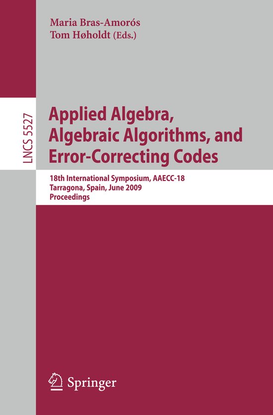 Applied Algebra, Algebraic Algorithms and Error-Correcting C ... - cover