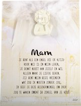 Beschermengel op tegel met uniek gedicht Mam- Mama - dankjewel- New Dutch®