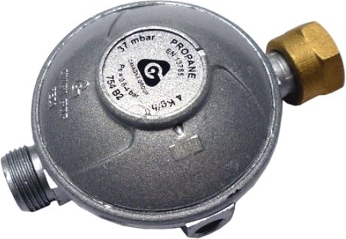 ontspanner propaan 37mbar - stacaravan - caravan - 20-150moer - gasdrukregelaar - gasflessen - GGP100281