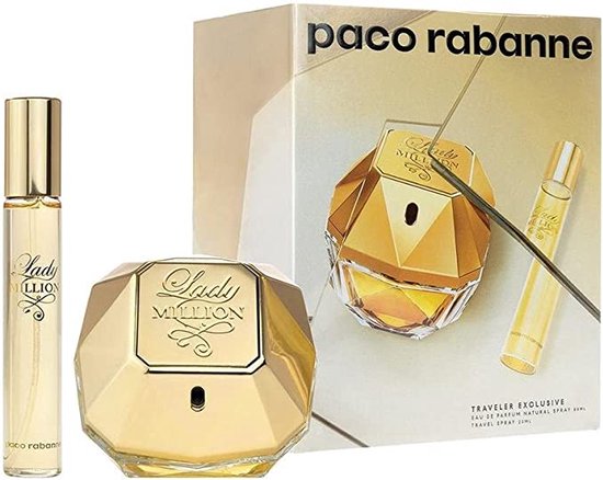 Paco Rabanne Lady Million 80 ml Eau de Parfum + Travel Spray 20 ml - Damesparfum - Paco Rabanne