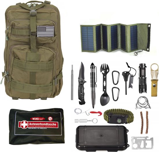 URGENCE SURVIE KIT Sac Premiers Secours Militaire Camping Trauma Étui