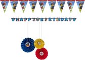 Paw Patrol - Feestversiering - Kinderfeest - Verjaardag - Themafeest - Feest - Slinger - Vlaggenlijn - Waaier hangdecoratie.