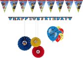 Paw Patrol - Décoration de fête - Fête d'enfants - Anniversaire - Soirée à thème - Fête - Guirlande - Guirlande - Ballons - Décoration à suspendre en éventail -