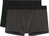 Hom HO1 Korte short - 2 Pack D007 Black - maat S (S) - Heren Volwassenen - Katoen/elastaan- 402431-D007-S