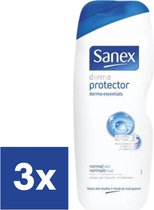 Sanex Gel Douche Dermo Protecteur - 3 x 250 ml