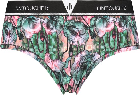 Untouched - Hipster Dames - Lingerie dames - Opvallende Fotoprint: Funky Flowers - Maat M