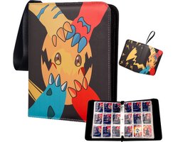Buxibo Verzamelmap Geschikt voor Speelkaarten - Verzamelalbum met Rits - 9 Pocket Map Binder Houder - Opbergmap voor 900 Kaarten - 4Paws
