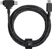 NATIVE UNION, Eco Belt USB-C naar USB-C/Lightning-kabel - 1,8 m Cosmo, Zwart
