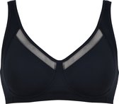 Naturana - Soft bh met meshrand - 5504 - Zwart - 80D