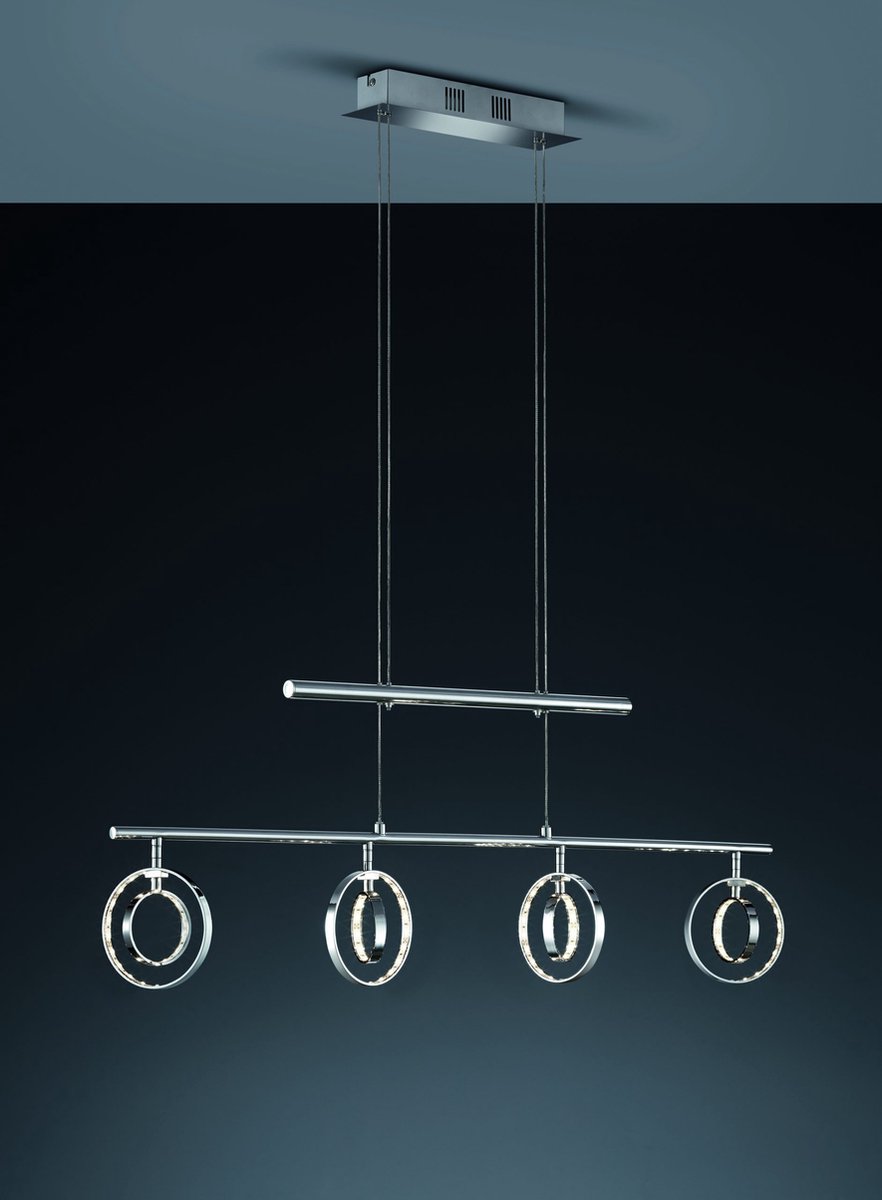 Moderne Hanglamp Prater - Metaal - Chroom