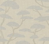 DENNENBOMEN BEHANG | Natuur - beige blauw grijs - A.S. Création Nara