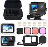 YONO Duik Accessoires Set geschikt voor GoPro Hero 12/11/10/9 - Case - Housing - Screen Protectors - Filters - Anti Fog inserts - 15in1