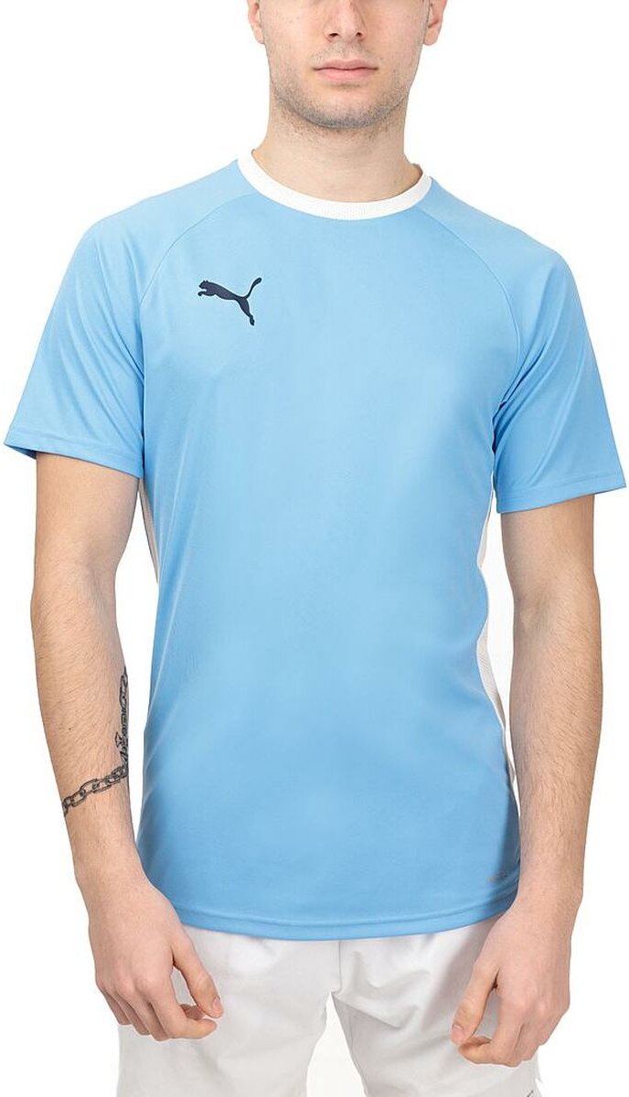 Men’s Short Sleeve T-Shirt TEAMLIGA Puma 931832 02 Padel Blauw
