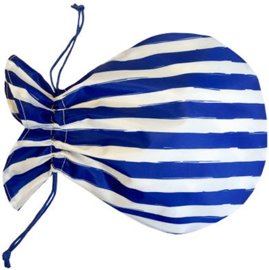 Bikini tasje-bikini bag-blauw gestreept