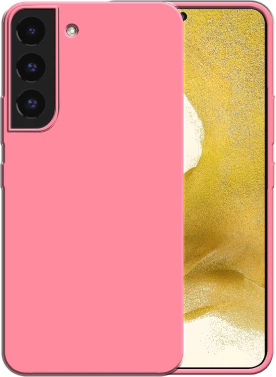 Coque en Siliconen Smartphonica pour coque Samsung Galaxy S22 Plus avec intérieur souple - Rose / Coque arrière