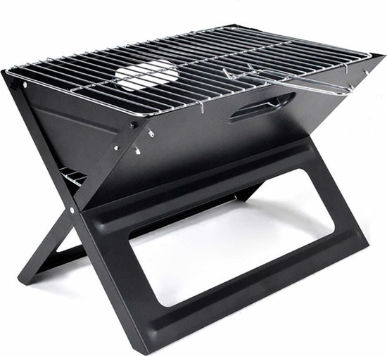 Folding Portable Barbecue for use with Charcoal X-shaped 45 x 30 x 35 cm Iron - BBQ