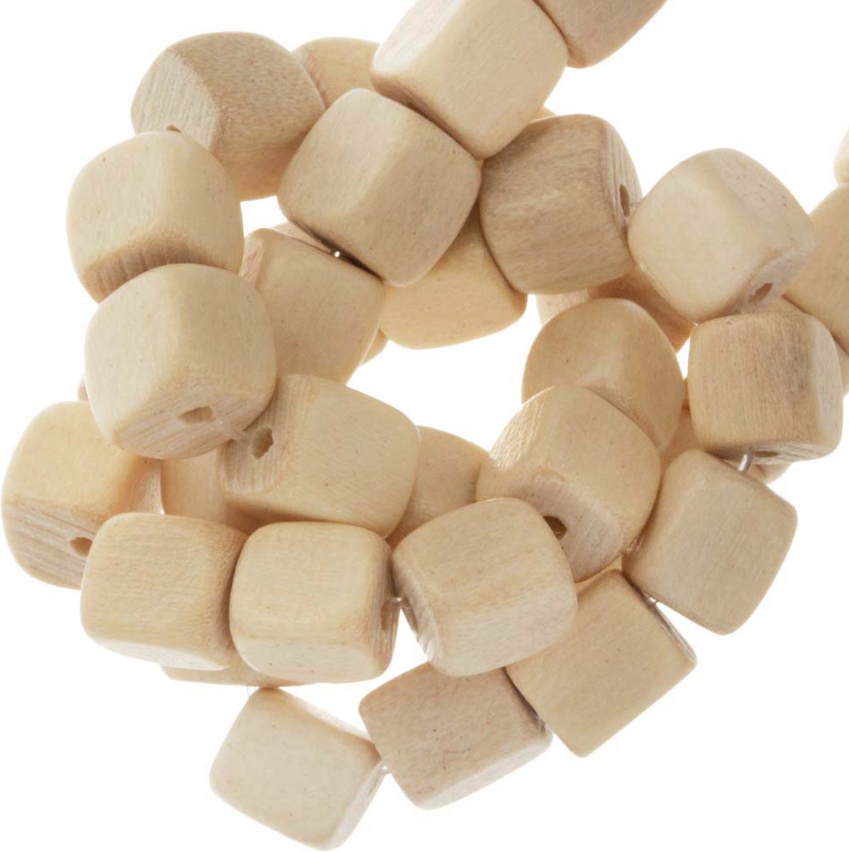 Houten Kralen Kubus (6 x 5.5 mm) Cheesewood (63 Stuks)