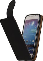 Classic Zwart Samsung Galaxy S4 Mini Flip Case Hoesje