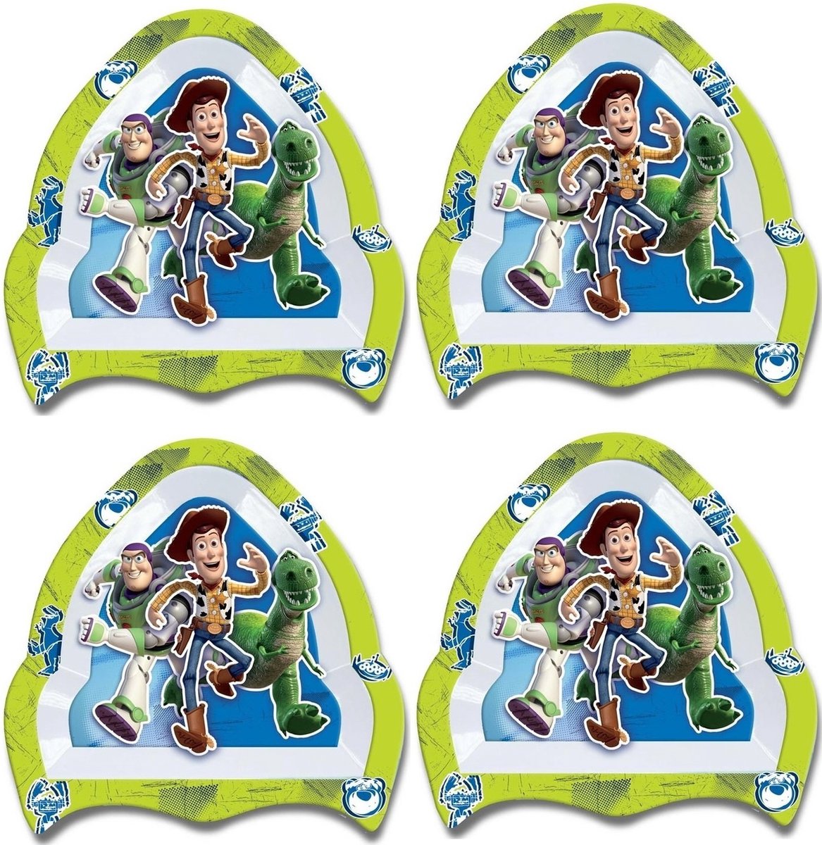 Goedkoopste Disney - Toy Story - Buzz Lightyear - Bordjes - Borden - Bord - 4 stuks - Dik melamine - Vaatwasser bestendig