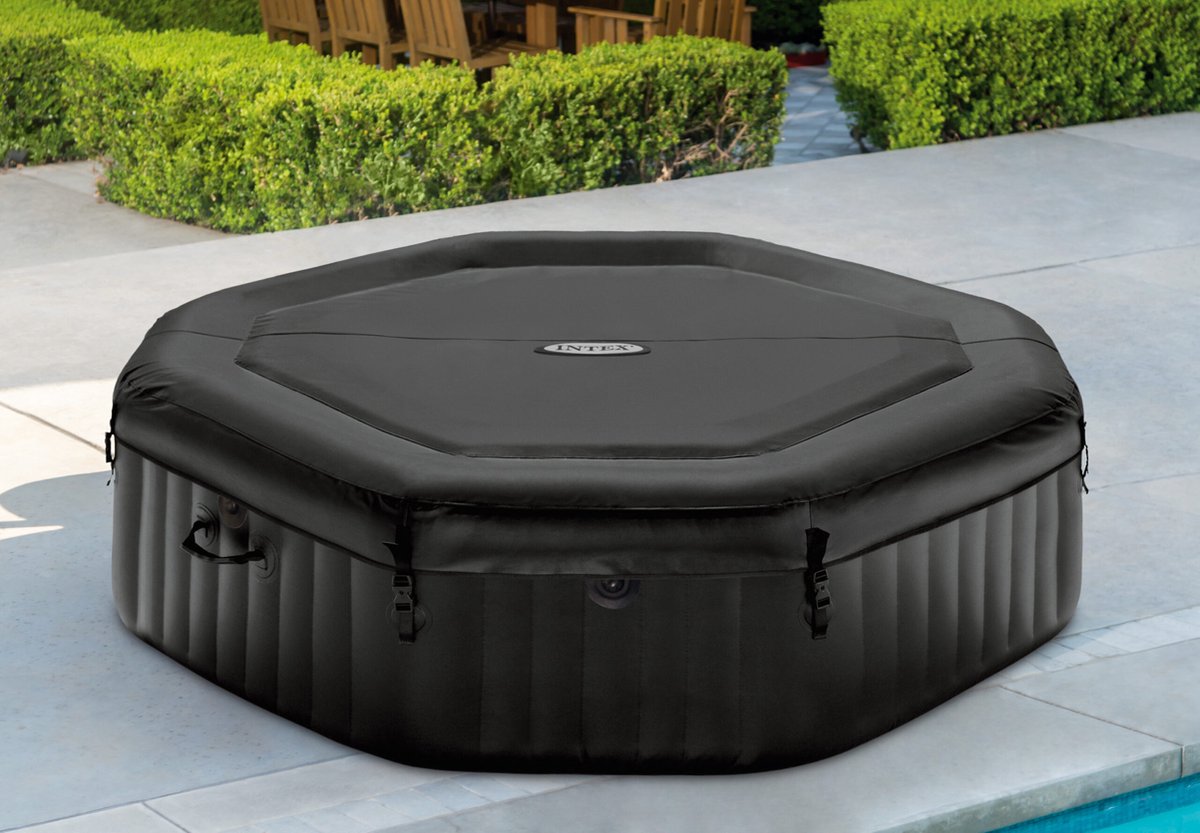 Intex PureSpa Jet & Bubble Deluxe opblaasbare spa - 4 personen - Ø 201 cm