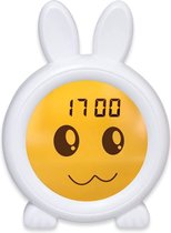 Horloge Ronde - Entraîneur de sommeil enfants - Réveil enfant - Dimmable - Lapin - Wit
