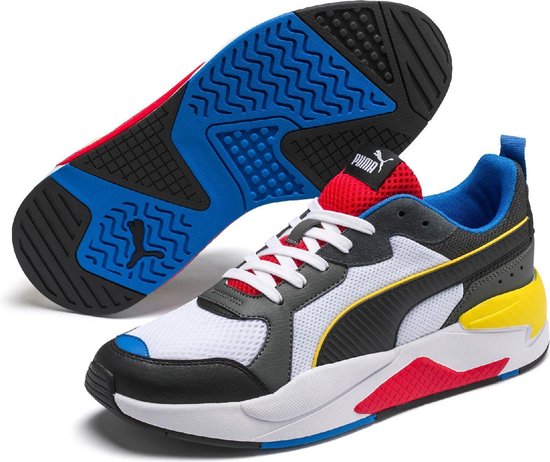 PUMA X Ray Unisex Sneakers - Puma White-Puma Black-Dark Shadow-High Risk Red-Palace Blue - Maat 41 PUMA X Ray Unisex Sneakers - Puma White-Puma Black-Dark Shadow-High Risk Red-Palace Blue - Maat 41
