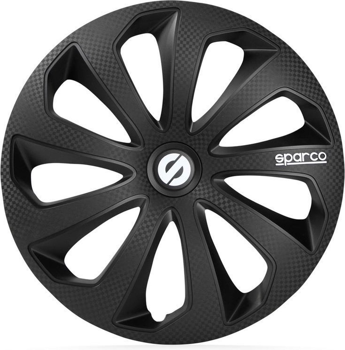 Sparco Wieldoppen Bergamo - 14-inch - Zwart/Zilver - Set van 4 stuks