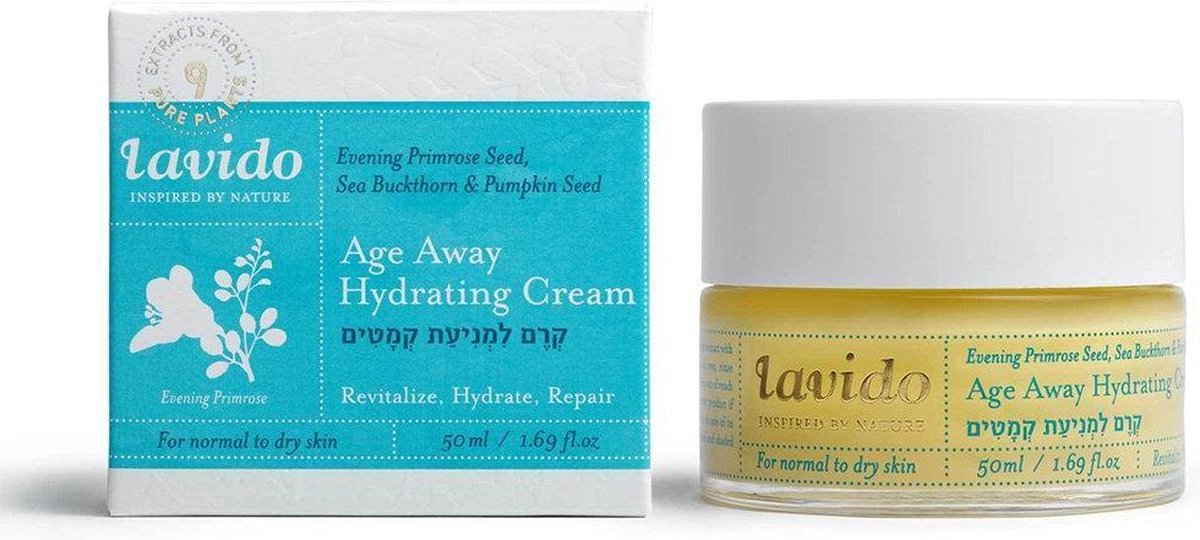 Age Away Hydrating Crème - Anti Aging Hydraterende Crème - Evening Primrose, Sea Buckthorn & Pumpkin Seed (normal to dry skin)