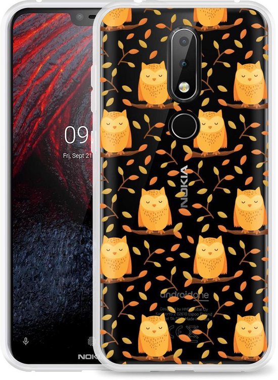 Ladder Het beste Meter Nokia 6.1 Plus Hoesje Cute Owls | bol.com