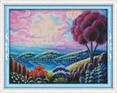 Artstudioclub®  borduurpakketten volwassenen 44×35cm  Fantasie landschap