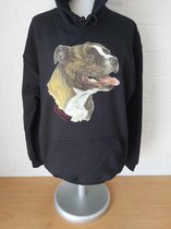 Staffordshire Bull Terrier Hoodie -Stafford - Bul Terrier maat S kleur: zwart