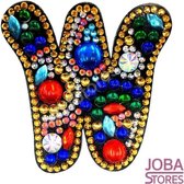 Diamond Painting "JobaStores®" Sleutelhanger Alfabet Letter W