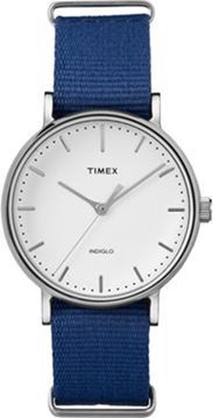Horlogeband Timex 2P98200 Textiel Blauw 18mm | bol.com