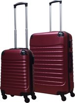 Quadrant - 2 delige ABS Kofferset - Bordeaux Rood