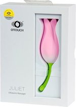 Otouch - Juliet USB Ultrasonic Massager - Waterproof - 7 vibratie standen - 100% Softtouch Silicone - Oplaadbaar via USB - Pastel Pink