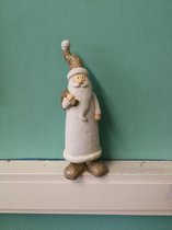 Beeld - Decoratief - Kerstdecoratie - Kerstman goud - 30 cm hoog