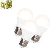 Ortho® - E27 3 LED lampen 12watt Warm Wit (vergelijkbaar met een 75 watt peertje/gloeilamp) 3x12w WW