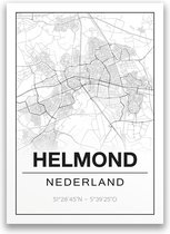 Poster/plattegrond HELMOND - 30x40cm