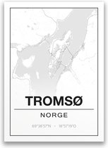 Poster/plattegrond TROMSO - 30x40cm