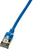 CAT6a U/FTP Ultraflex, 100% koper, blauw, 3M - Netwerkkabel - Computerkabel - Kabel