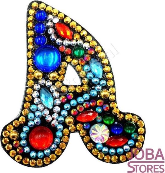 Diamond Painting "JobaStores®" Sleutelhanger Alfabet Letter A