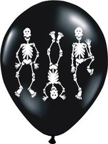 Halloween Ballonnen Skelet 25cm 6st