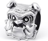 Bead bulldog | Bedel | Zilverana | geschikt voor Biagi , Pandora , Trollbeads armband | 925 zilver