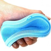 2 Stuks Handige En Duurzame Siliconen Schuurspons - Schoonmaakspons - Blauw - Afwas