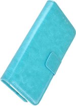 Huawei Nova smartphone hoesje book style wallet case turquoise