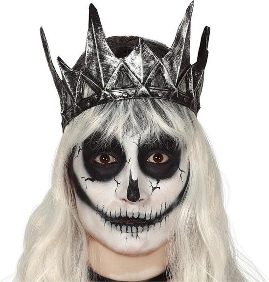 nerveus worden Zus Verzorger Halloween - Koning/koninginnen verkleed kroon zilver - Halloween  verkleedaccessoires | bol.com