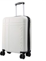 CabinMax Velocity Handbagage Koffer - Uitbreidbaar Trolley 44L - Harde Reiskoffer - 55x40x20/25 cm - Lichtgewicht - Groot Capaciteit - Wit